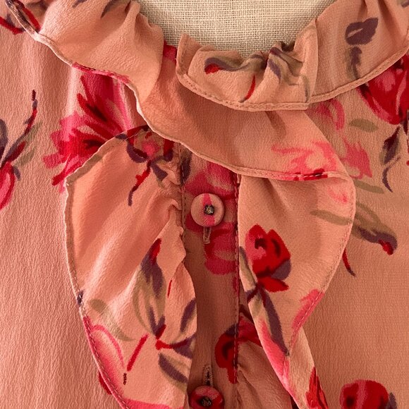 NWT REBECCA TAYLOR ~ ROSE GARDEN TUNIC DRESS ~ 2 ~ SILK ~ POCKETS ~ $375 - Picture 3 of 11